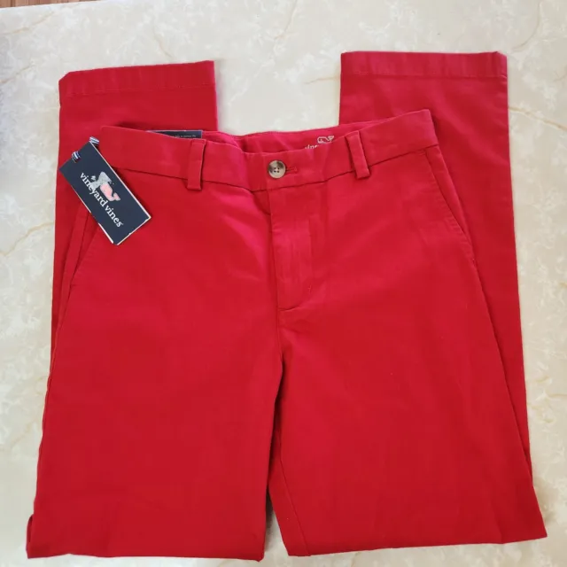 Vineyard Vines Breaker Pants Size 14 Red New Boys Chino Spring Preppy