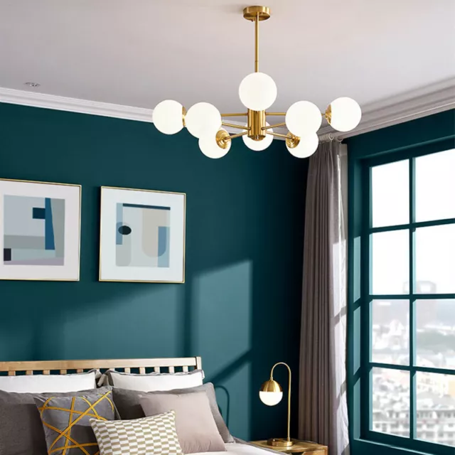 Large Chandelier Lighting Kitchen Lamp Copper Ceiling Lights Glass Pendant Light