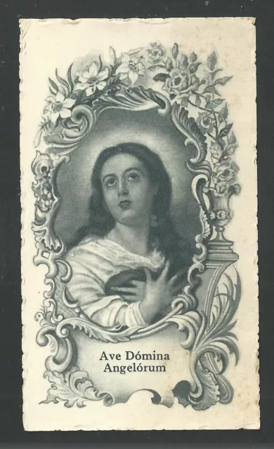 Estampa antigua de la Inmaculada andachtsbild santino holy card santini