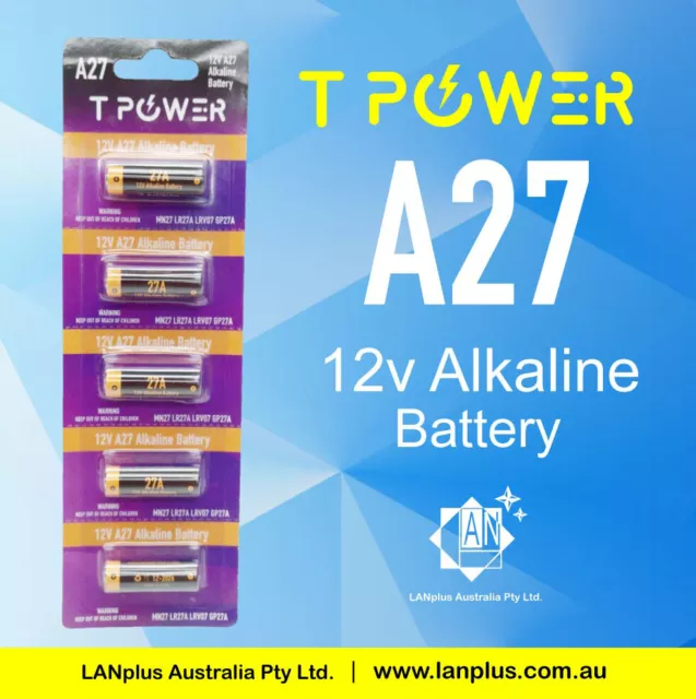 27A 12V MN27 LR27A A27 LRV07 GP27A Alkaline Battery Garage Car Remote Alarm