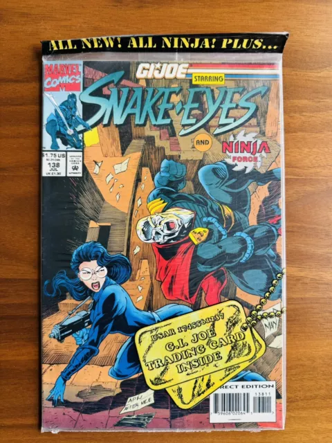 G.I. Joe Starring Snake Eyes #138 (1993)  Sealed with Card VF/NM Marvel Comics