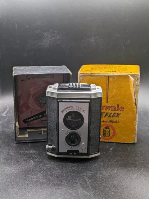 Vintage Brownie Reflex Synchro Model Camera Eastman Kodak w/original Box