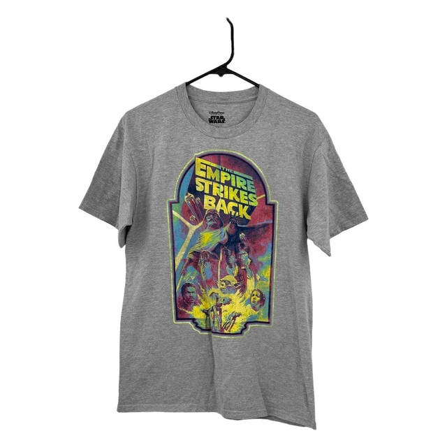 Disney Star Wars Mens The Empire Strikes Back T-Shirt Medium Gray Short Sleeves