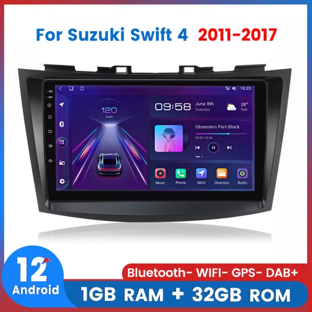 For Suzuki Swift FZ 2011-2017 Car Radio GPS Sat Navi Android12 FM Bluetooth WIFI