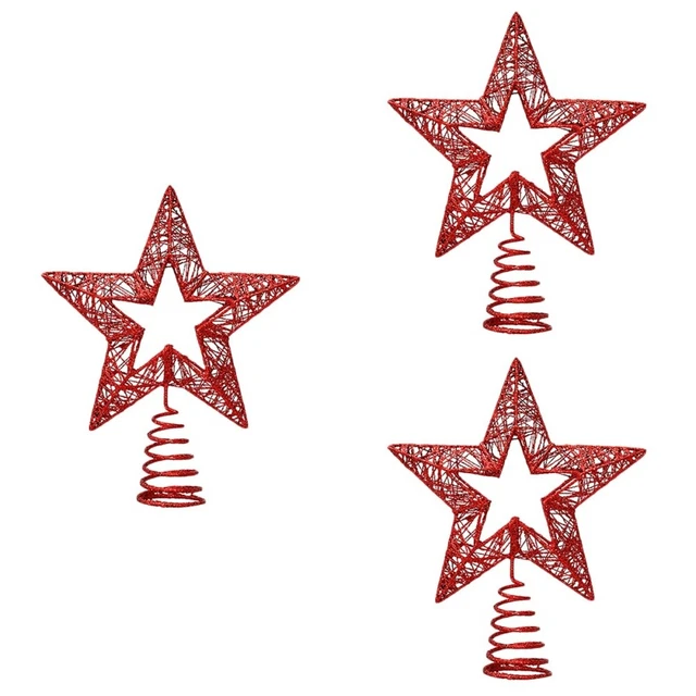 Stella Top Per Albero Di Natale - 26cm Bianco Scintillante - Foto 11