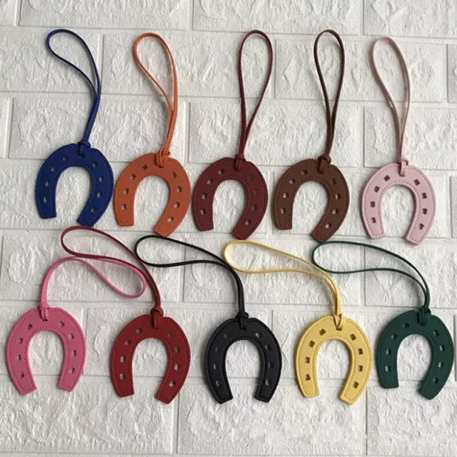 PU Leather Horse Hoof Horseshoe Keychain Handbag Key Chains Keyring`