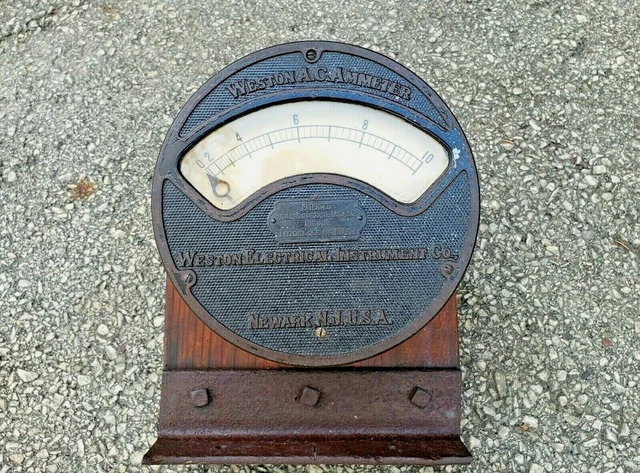 Weston Model 156 AC Ammeter Electrical Instrument Industrial Vintage Antique Weston Model 156 AC Ammeter Electrical Instrument Industrial Vintage Antique