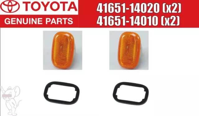 TOYOTA JZA80 SUPRA MK4 Genuine Front Fender Side Turn Marker Lamp Gasket Set OEM