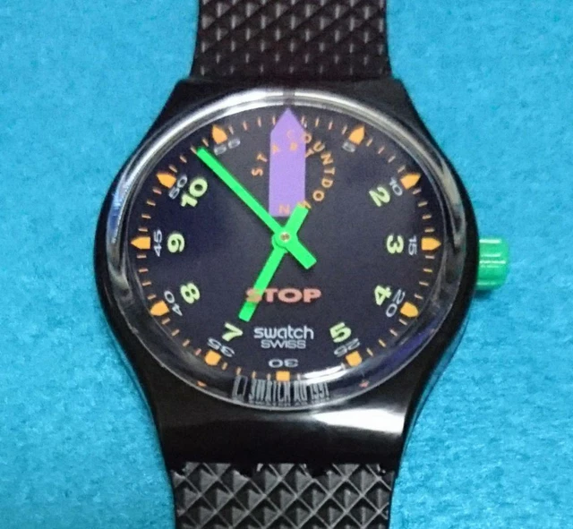 Swatch First generation stopwatch operation confirmed New belt   battery r