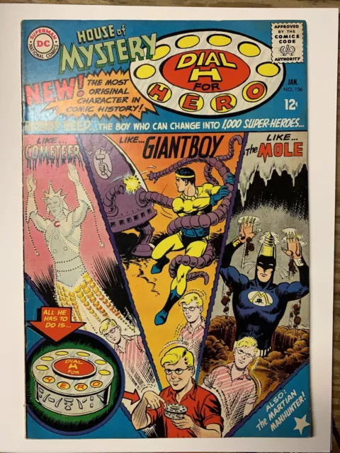 House of Mystery #156/Silver Age DC Comic Book/1st Robby Reed Dial H for Hero/FN