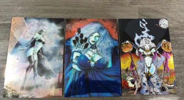 Lady Death Chromium Card Lot Of 3 Chaos Comics