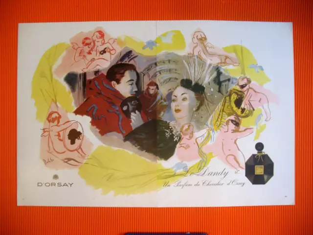 Publicite De Presse D'orsay Parfum Le Dandy Illustration Andre Delfau Ad 1940