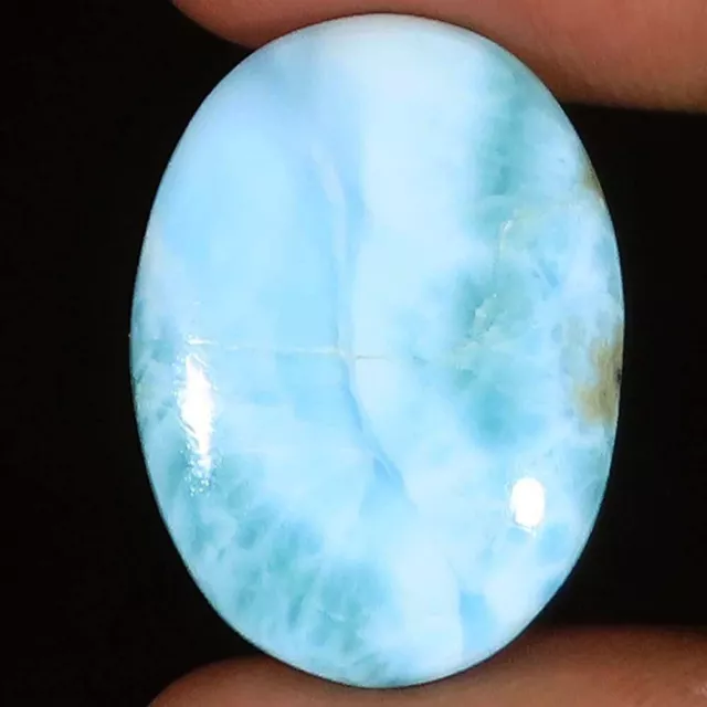 Naturel Bleu Ciel Larimar Ovale Cabochon Desseré Gemme 33.60 CT 20x28x6 MM Eb _