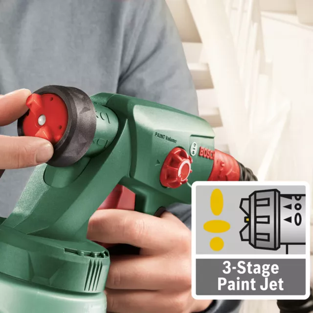 Bosch 440 W Electric Paint Sprayer Gun for Wall Paints Wood Paints Lacquers Oils 3