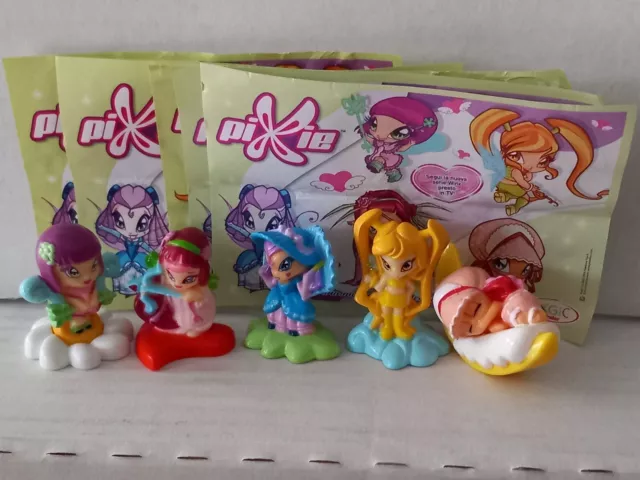 Kinder Ferrero Surprise Complete Serie Winx Pixie Fairies Figurine + Bpz Top Rar