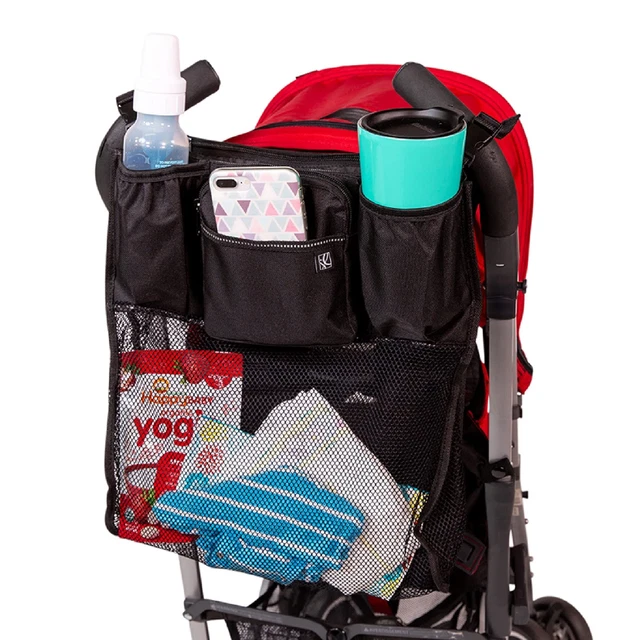 J.L. Childress Cups 'N Cargo, Universal Fit Stroller Organizer with Extra Lar...