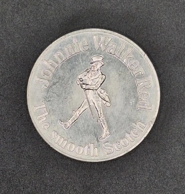 Vintage Johnnie Walker Red AD 1972 NEW ENGLAND PATRIOTS Schedule COIN