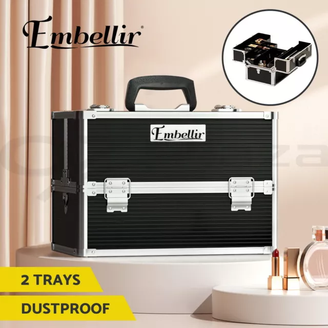 Embellir Beauty Case Makeup Travel Bag Large Organiser Carry Storage PortableBox