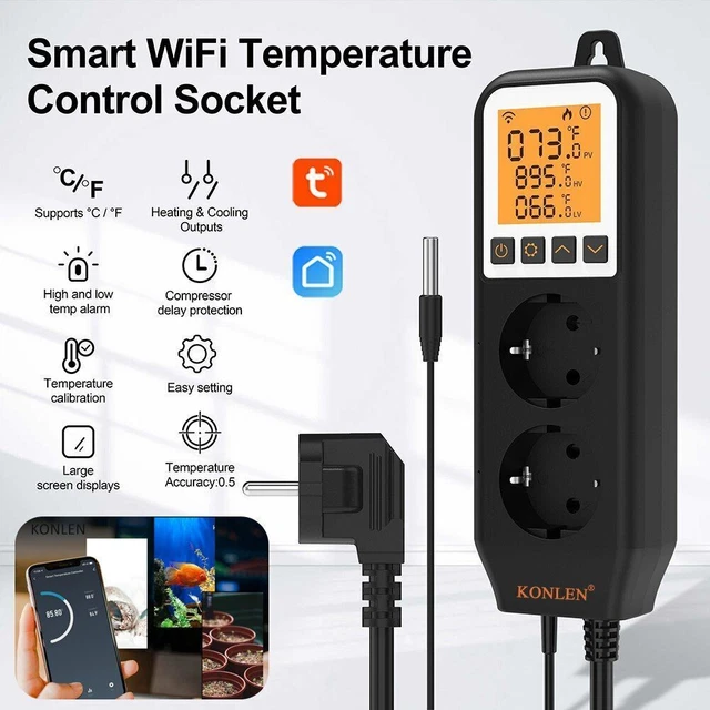 Contrôleur de température Tuya WIFI 220V Smart Socket Thermostat Sensor... 2