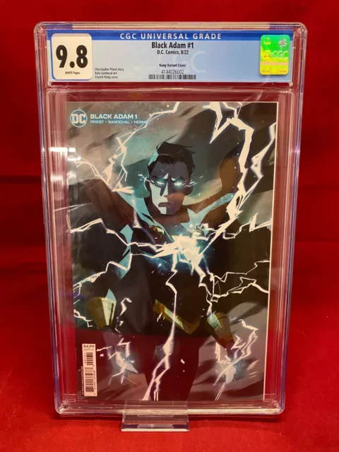 Black Adam #1 CGC 9.8 White Pages Crystal Kung Variant DC Comics Graded