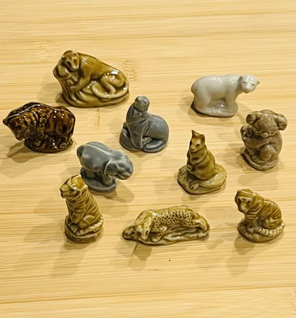 Wade Whimsies Made in England Mixed Lot of 10 Animals Figurines