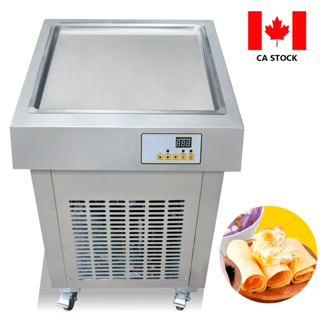 Wixkix Fried Ice Cream Maker Machine Fried Yogurt Machine 22in Stainless Steel