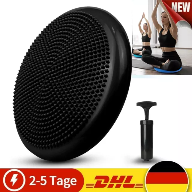 Ballsitzkissen Aufblasbar Luftkissen Sitzkissen Balance Board mit Luftpumpe 33cm