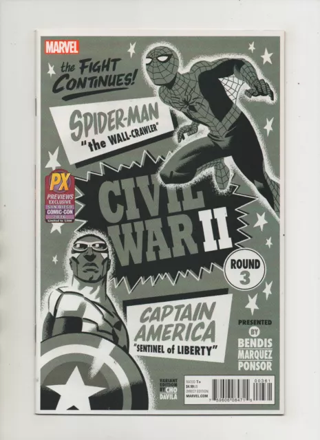 Civil War II #3 - PX San Diego Comic Con Exclusive Variant - (Grade 9.2) 2016