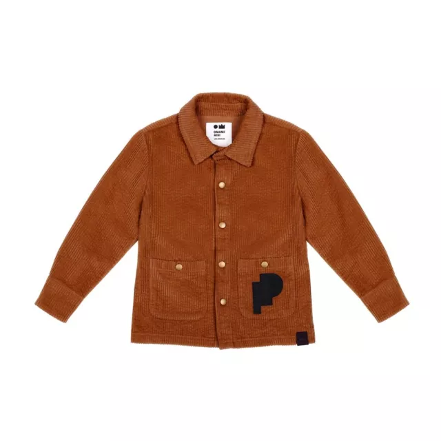 Kids Unisex Corduroy Work Shirt/Jacket & Jogger Set l Rust Size 10
