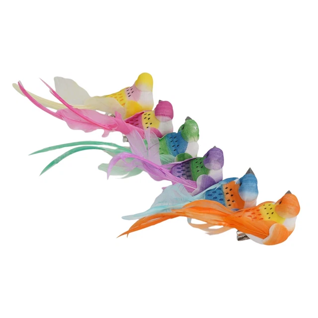 Peggybuy Plumes d'oiseaux artificielles en mousse, 4 pièces