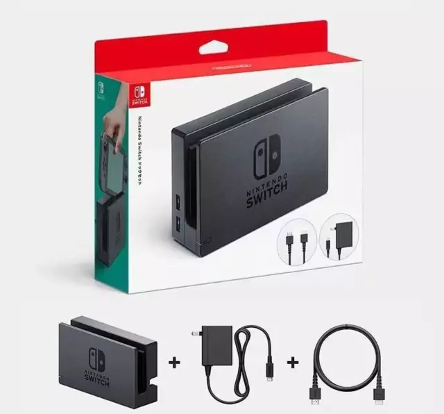 Nintendo Switch Charging Dock+AC Adapter Power Cable+HDMI CABLE Set TV