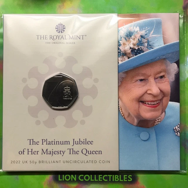 2022 QUEEN ELIZABETH II Platinum Jubilee BUNC 50p Royal Mint