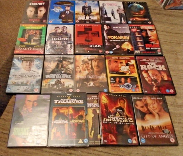 NICOLAS CAGE MOVIE Bundle - Face Off / The Rock etc - 21x DVD - Region ...