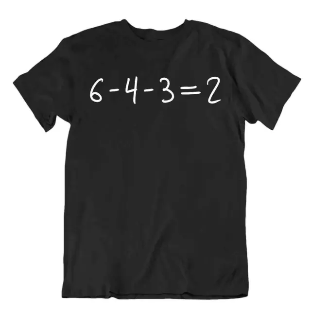 Equazione Doppio Gioco 6-4-3 = 2 Maglietta Matematica Shirt Divertente Da Uomo