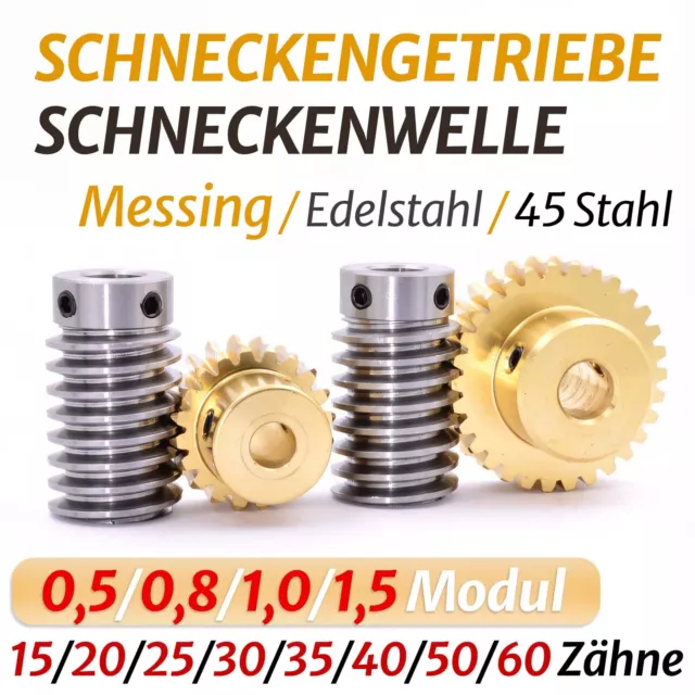 0,5/0,8/1/1,5 modulo 15-60 denti ruote a vite senza fine Worm ingranaggi ruota a vite senza fine