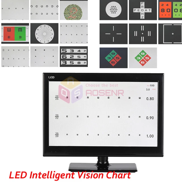 21.5IN LED MICRO Eye Chart Projector LED Intelligent Visual Acuity ...