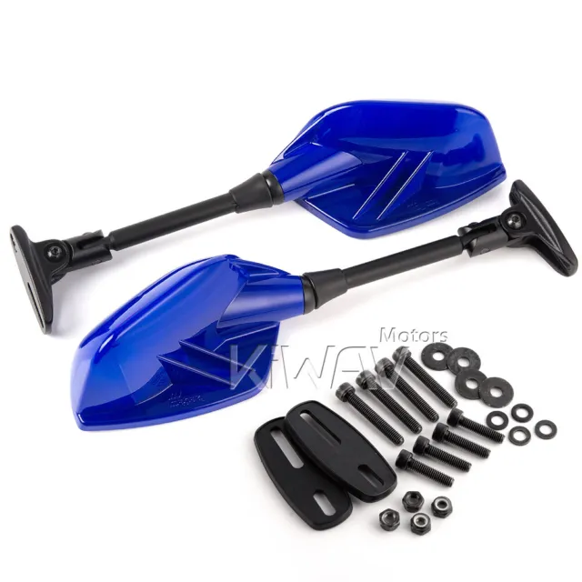 moto rétroviseurs adjustable FIN bleu + noir base pour Honda CBR 900 RR 02-04