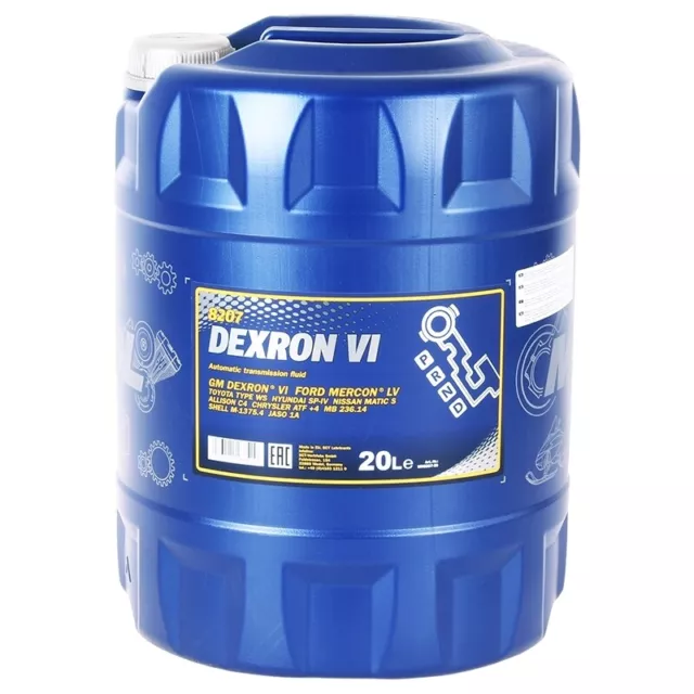 20 Liter Mannol Dexron 6 Vi Atf Automatik Getriebeöl 236.14 Mercon Lv Atf+4