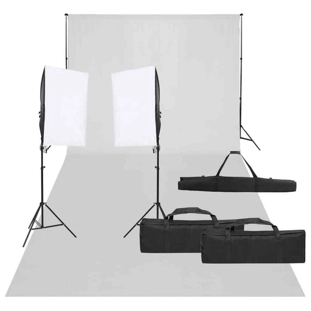 Kit per Studio Fotografico con Set di Luci e Fondale 5199397