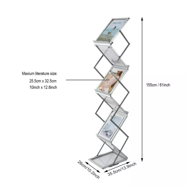 Polmart 362-F Brochure Magazine Catalog Literature Display Holder Rack 6 POCKET