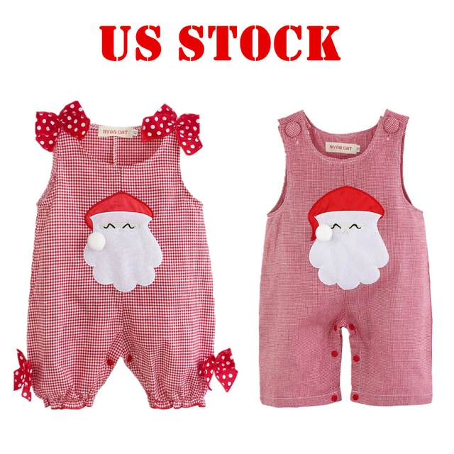 Infant Baby Boy Girl Cute Romper Jumpsuit Christmas Santa Clause Costume Outfit
