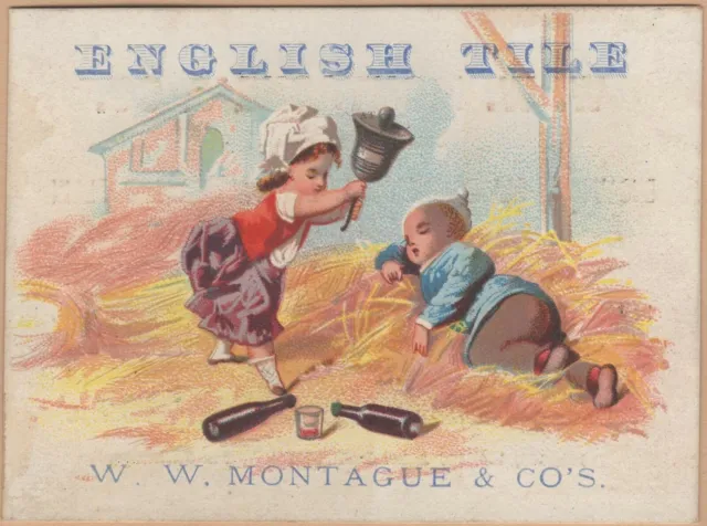 Victorian Trade Card-English Tiles-W W Montague & Co-San Francisco, CA-Majolica