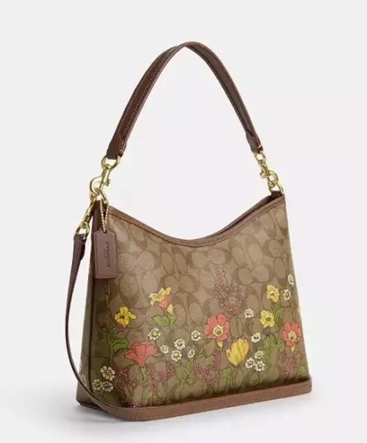 NWT COACH  Laurel Shoulder Bag Signature Canvas Floral Print CR150 Mothers Day