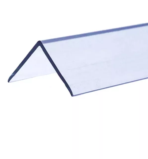 Clear Wall Protector Plastic Pvc Corner 90 Degree Angle Trim -  1 Metre Moulding