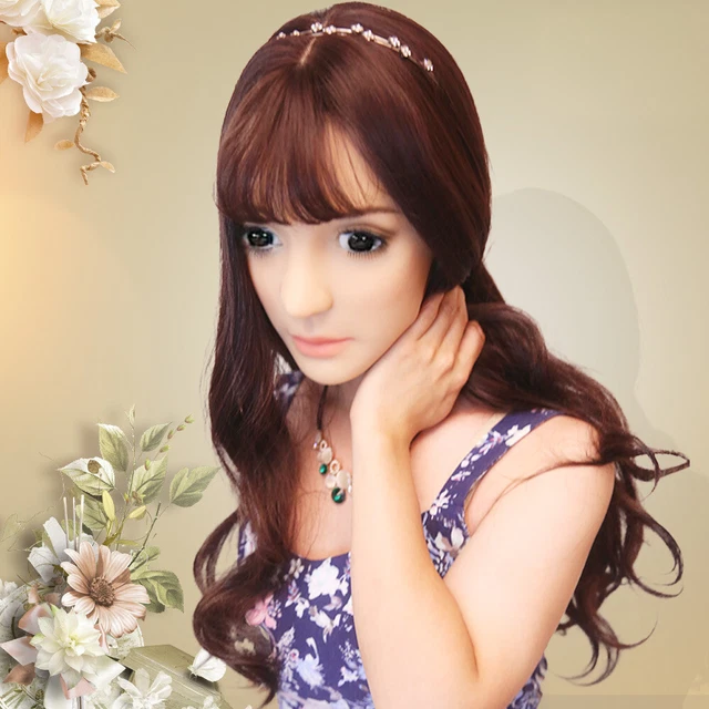 SOFT SILICONE REALISTIC Female Mask Feminizing Costume Crossdressing ...