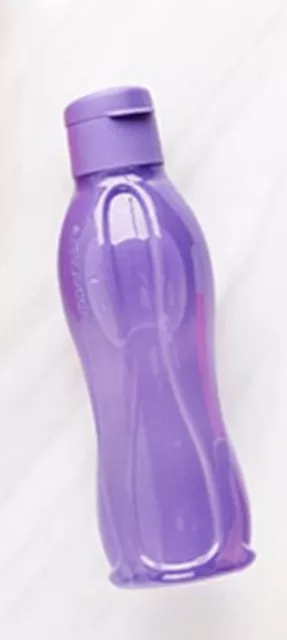 Tupperware 500ml Eco Water Drink Bottle Glitter Purple Flip Top Brand New