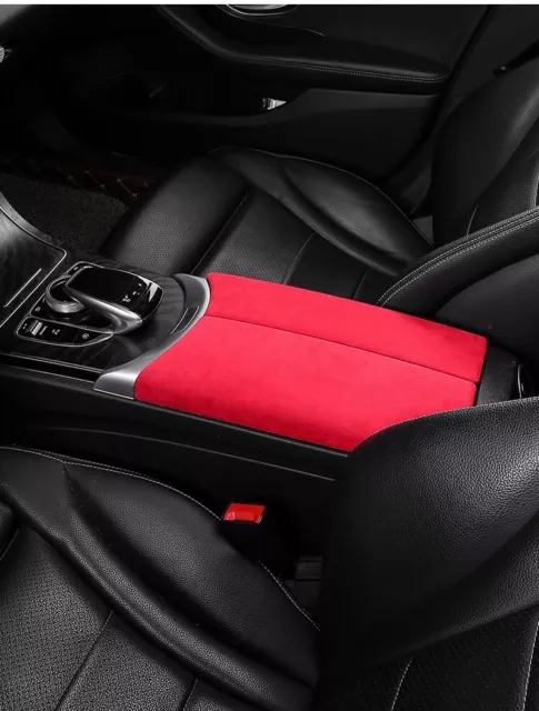 Passend für Mercedes-Benz E-GLC-C- 2016-22 Mittelarmlehne Wildleder Rot Cover