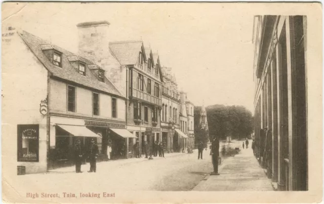 HIGH STREET, TAIN, LOOKING EAST - Ross & Cromarty Postcard