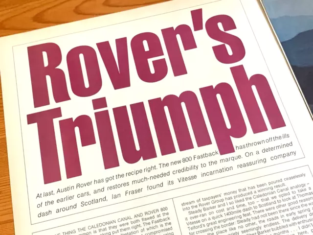 Rover 800 Vitesse Fastback 2.7 V6 1988 Car Magazine Review Road Test