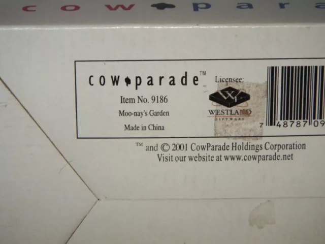 MOO-NAY'S GARDEN   SKU #  9186   Cows on Parade   EMPTY BOX ONLY AS SHOWN!!!!